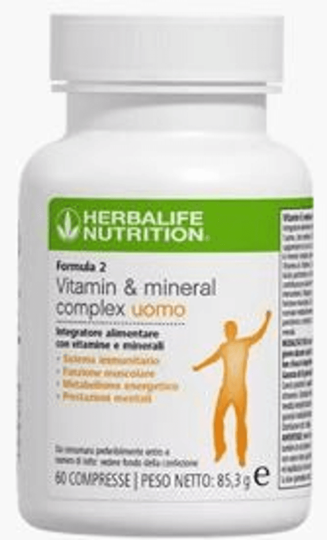 Herbalife® F2 Vitamine &amp; Minerali Uomo / Donna – 24 nutrienti essenziali per ogni giorno di energia e benessere.