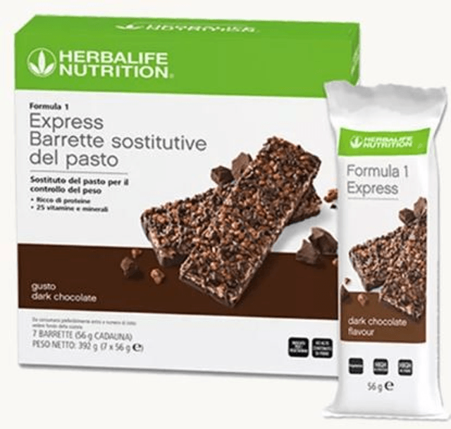 Formula 1 Herbalife® Express – Barretta Sostitutiva del Pasto 7x56g – Il pasto completo che porti con te.